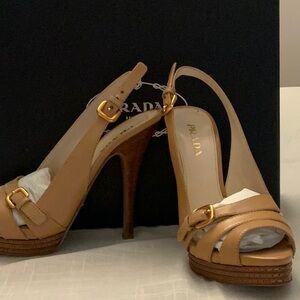 Used 1x Prada Platform Slingback Size 39.5